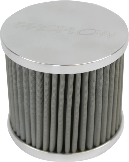 Proflow Oil Breather Filter Billet -08AN Female thread, Polished