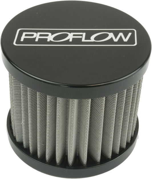 Proflow Oil Breather Filter Billet -08AN Female thread, Black