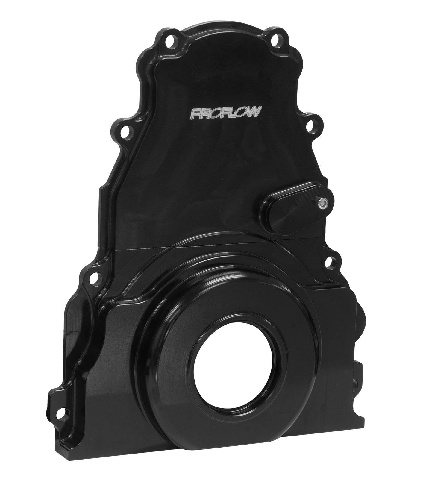 Proflow Timing Cover, 2-Piece, For Holden/Chevrolet LS1/LS2/LS3 Engines, Billet Aluminium, Black Anodised