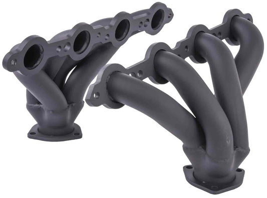 Proflow LS Exhaust Headers, Tight-Fit 1-5/8'' Block Huggers, Chevrolet Holden LS1 LS2 Centre Outlet, Black Ceramic, Set