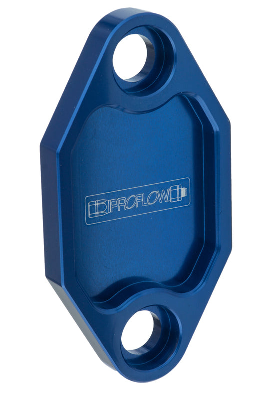 Proflow Fuel Pump Block-Off Plate, Aluminium, Blue Anodised, For Holden 253 308, Each