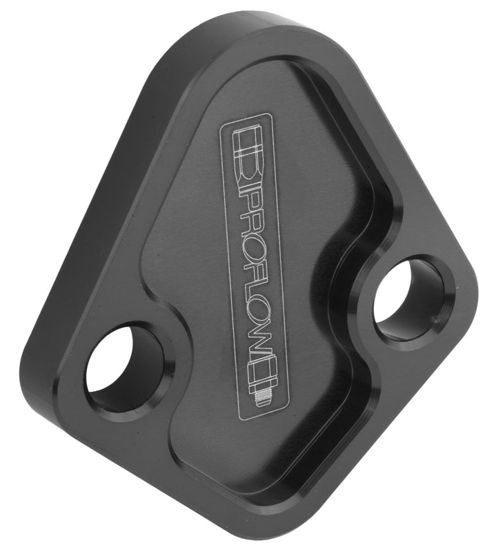 Proflow Fuel Pump Block-Off Plate, Aluminium, Black Anodised, BB Chev, For Ford Windsor, Each