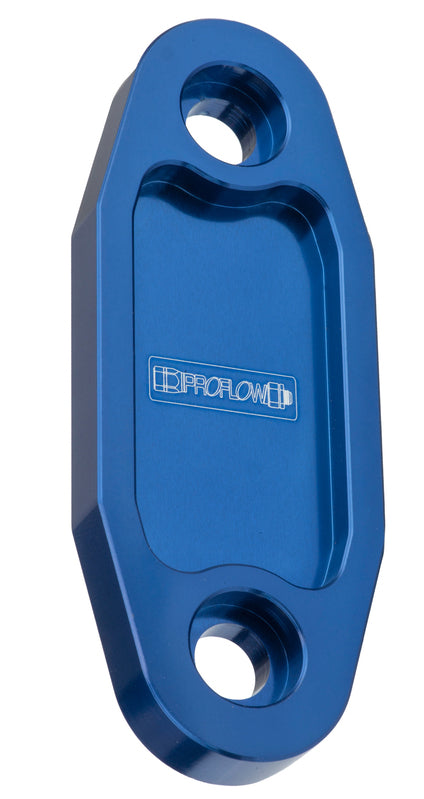 Proflow Fuel Pump Block-Off Plate, Aluminium, Blue Anodised, For Ford 302-351C, Each