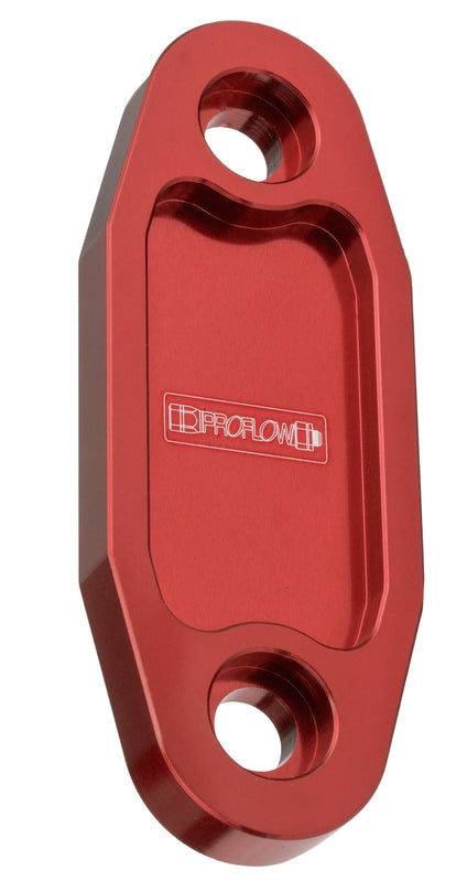 Proflow Fuel Pump Block-Off Plate, Aluminium, Red Anodised, For Ford 302-351C, Each