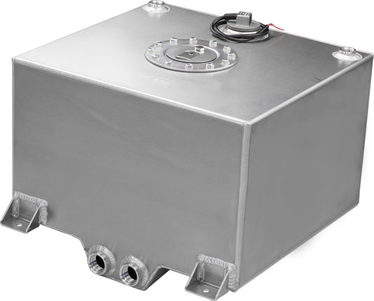 Proflow Fuel Cell, Tank, Sumped, 5Gal (19L), Aluminium, Natural 300 x 260 x 260mm, Two -12 AN Female Outlets