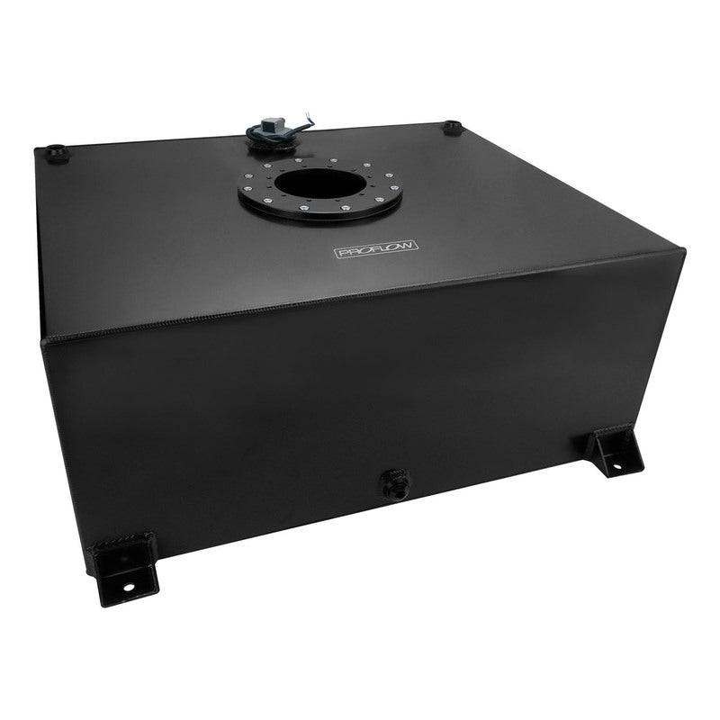 Proflow Fuel Cell, EFI Baffled Tank, 20 Gal (78L), Aluminium, Black, 620 x 510 x 260mm, With Sender Unit