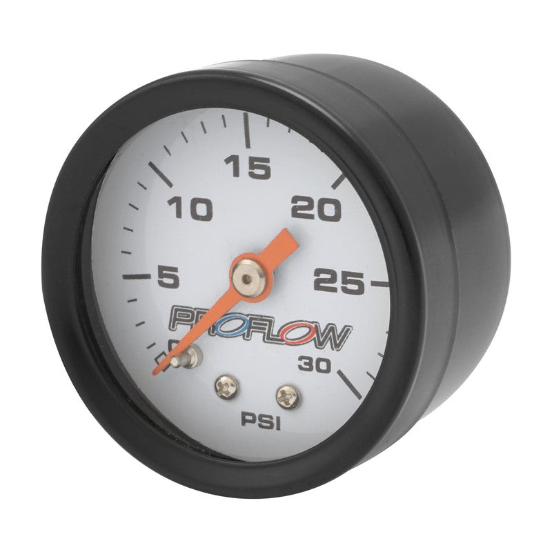 Proflow Fuel Pressure Gauge 0-30PSI Black body/White Face