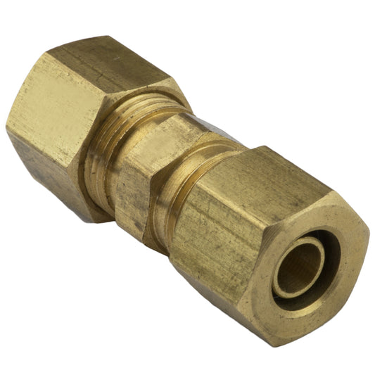 Proflow Fuel Line Connectors, Brass Connector, Nylon To Nylon 5/16in. (8mm) Tubing Joiner, Each