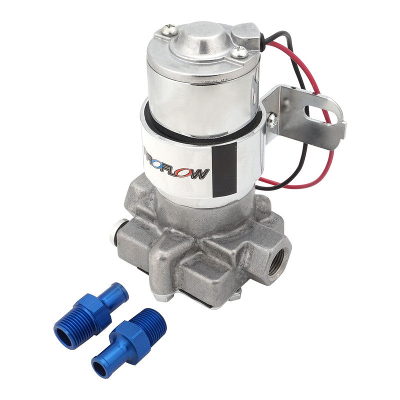 Proflow Fuel Pump, Electric, Rotor, Vane, Black, 140GPH, Cast Aluminium, 3/8 in. NPT, 14 PSI, Universal, Kit