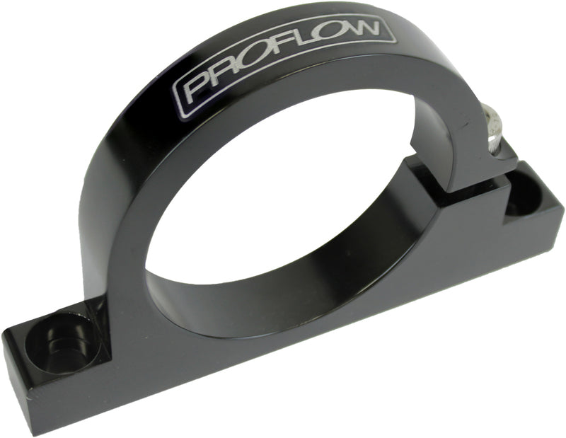 Proflow Fuel Filter Brackets, Single 50 mm hole, Aluminium, Black Anodised