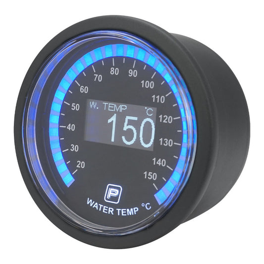 Proflow Pro Series Digital, Electrical Water Temperature Gauge, 52mm, 20-150°C, w/Sensor, LED Backlight