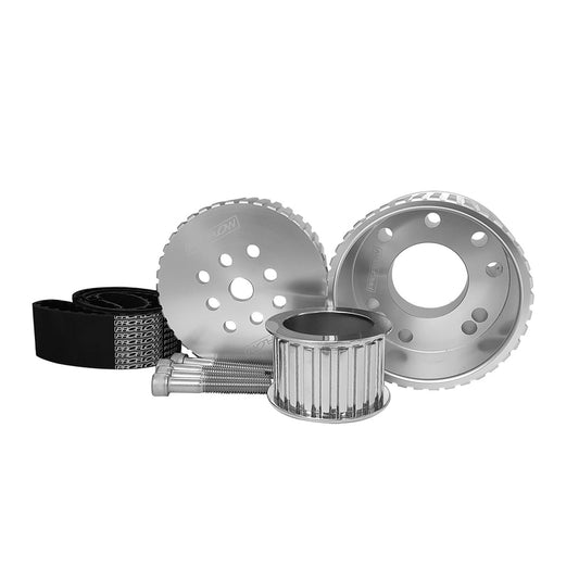 Proflow Gilmer Belt Drive Kit, For Holden V8 EFI 5.0L VN-VS Commodore, Billet Aluminium, Silver Anodised