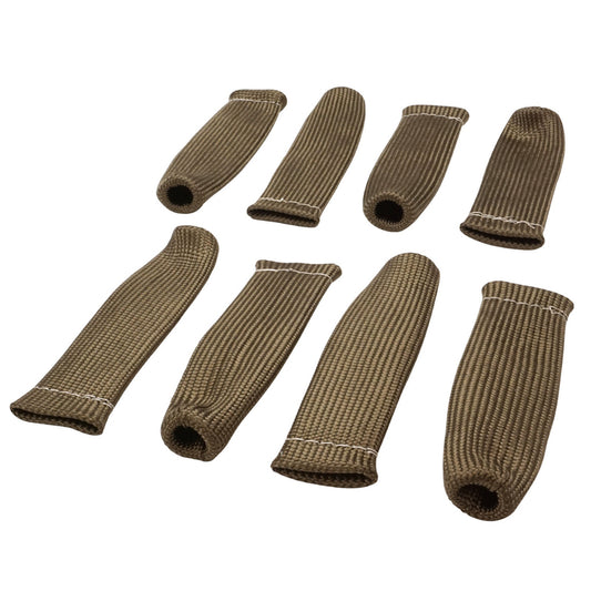 Proflow Spark Plug Boot Heat Shields, Lava Rock, 640°C, Natural, 1 in. i.d., 6 in Length, Set of 8