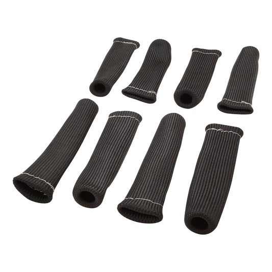 Proflow Spark Plug Boot Heat Shields, Lava Rock 640°C, Natural, 1-1/4 in. i.d., 8 in Length, Set of 8