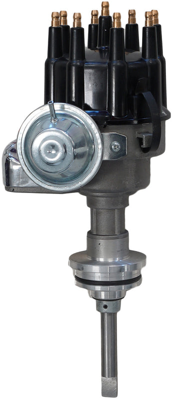 Proflow Distributor, HEI Street Series, Vacuum Advance, Black Cap BB For Chrysler 413, 426, 440