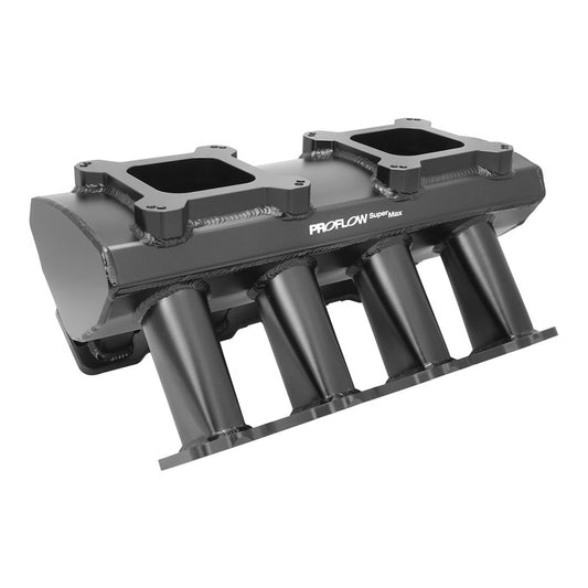 Proflow SuperMax Intake Manifold, Tunnel Ram, For Holden Commodore LS3/L92, Carburetted 4150, Fabricated Black