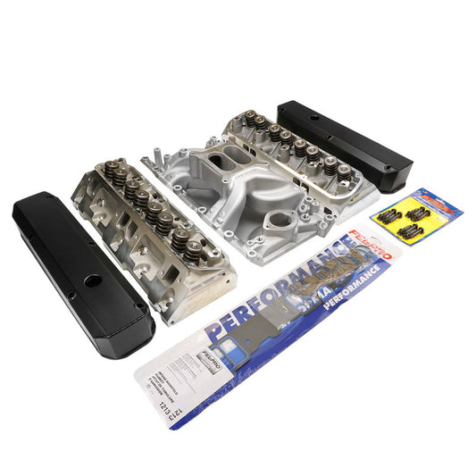 Proflow Cylinder Head AirMax 180 & Intake Kit,  Manifold, AirMax Aluminium, Natural, Square Bore, SB For Chrysler