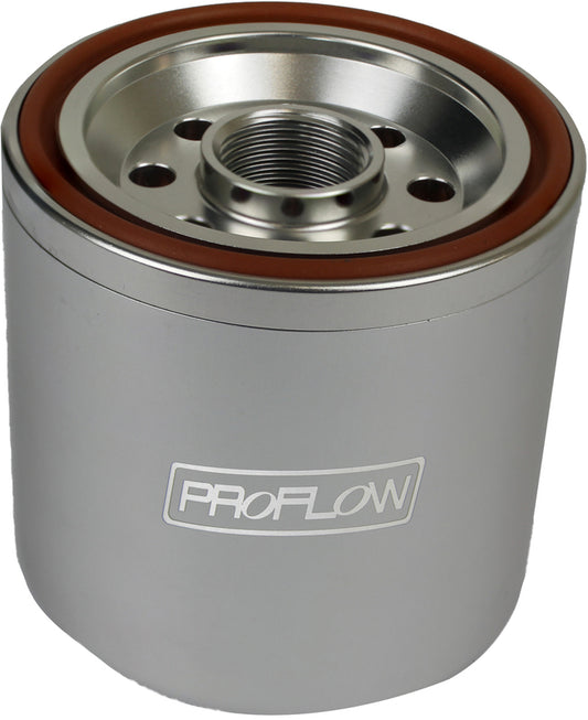 Proflow Oil Filter, Billet Aluminium Spin-on Silver Performance 20mm x 1.5 Thread