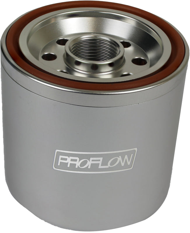 Proflow Oil Filter, Billet Aluminium Spin-on Silver Harley Performance Thread