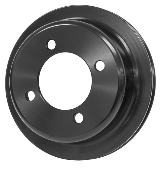 Proflow Billet Crank Pulley, V-Belt, 1-Groove, Aluminium Anodised Black,  For Ford, 302-351C, Some Windsor