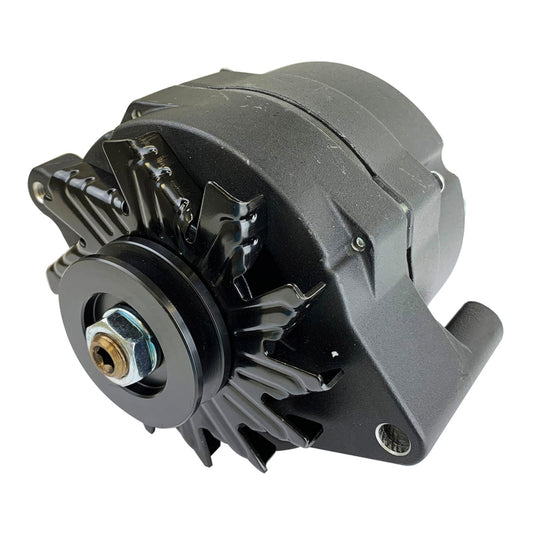 Proflow Alternator Power Spark, 100 Amp 1-Wire, Internal Regulator, Black Wrinkle, V-Belt, For Ford, Falcon, Each