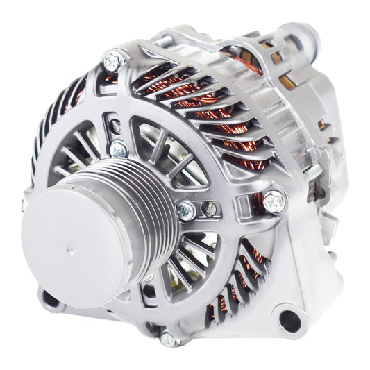 Proflow Alternator Power Spark, 140 Amp, For Holden Commodore LS VE/VF, Internal Regulator, Polished, Serpentine Pulley, Each