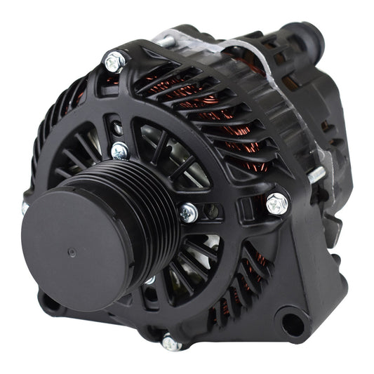 Proflow Alternator Power Spark, 140 Amp, For Holden Commodore LS 6.0 VE/VF, Internal Regulator, Black, Serpentine Pulley,