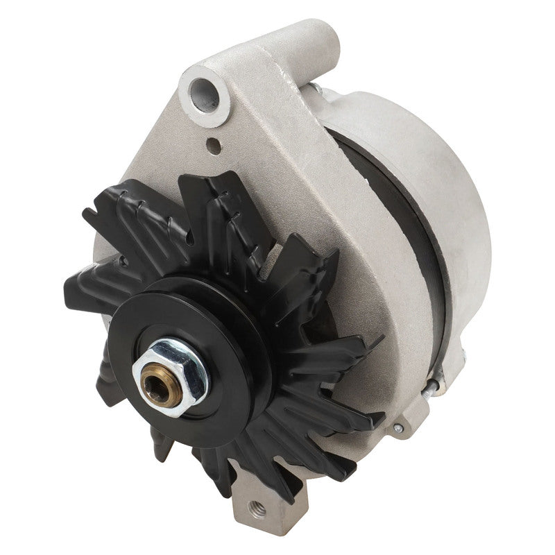 Proflow OE Alternator Power Spark, 100 Amp, 1G External Regulator, Raw Aluminium, V-Belt, For Ford Falcon