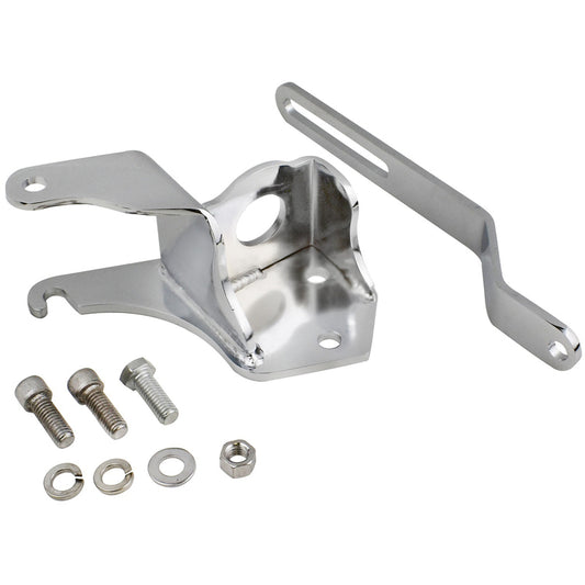 Proflow Power Steering Pump Bracket Mounting SB Chev Short Water Pump kit, Chrome