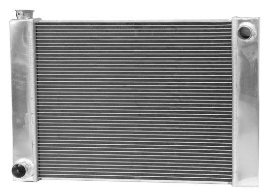 Proflow Radiator, Universal, Fabricated Aluminium Tanks, Natural, 24 in. Wide, 19.00in. High, 2.25 in. Thick, For Ford Side Inlet & outlets