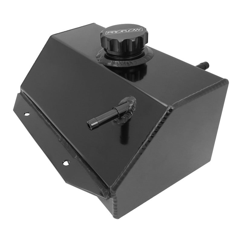 Proflow Coolant Overflow Expansion Tank, For Ford Mustang 2015-2018, Recirculating, Fabricated Aluminium, Black Anodised