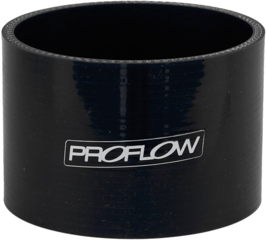 Proflow Hose Tubing Air intake, Silicone, Straight, 6.00in. Straight 3in. Length, Black