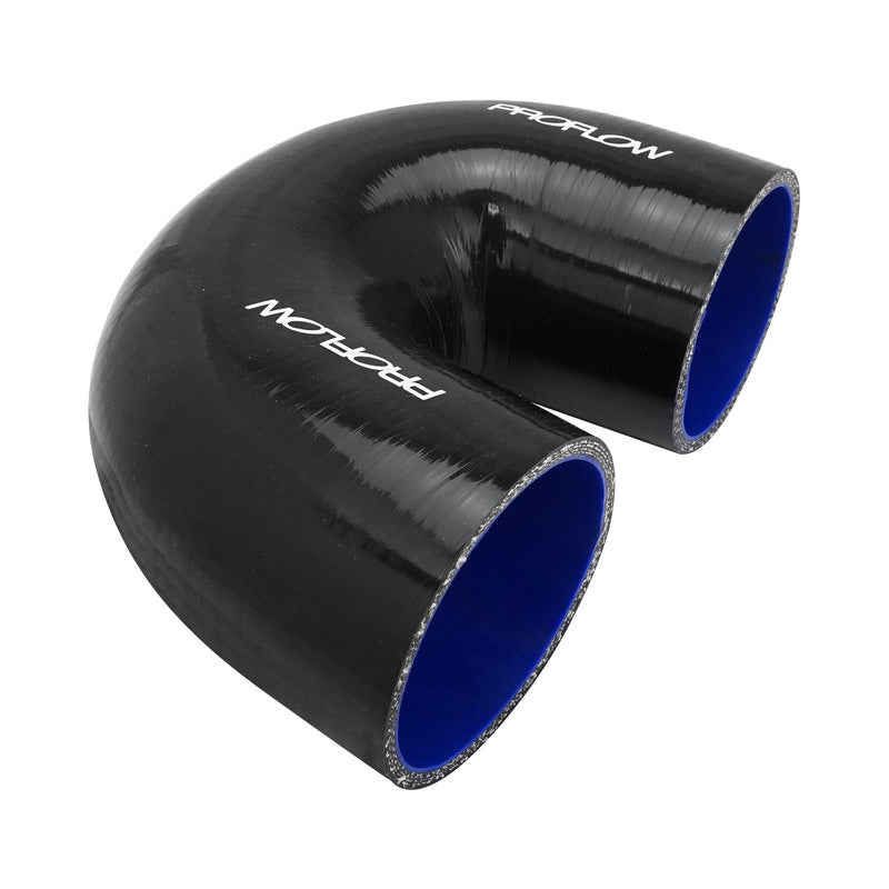 Proflow Hose Tubing Air intake, Silicone, Coupler, 2.00in. 180 Degree Elbow, Black