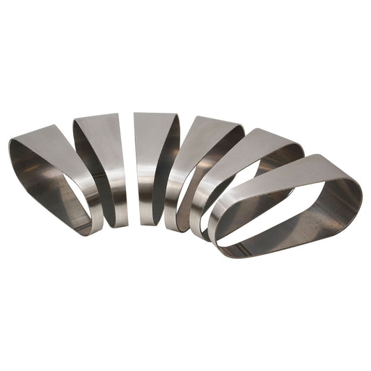 Proflow Pie Cut Oval Tubing Stainless Steel cut 3“, 40mmx96mm horizontal cut 15 degree, 6 pcs set
