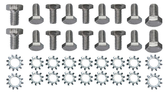 Proflow Oil Pan Bolt Kit Stainless Steel SB Chevrolet, Oldsmobile V8, 18 Piece Set