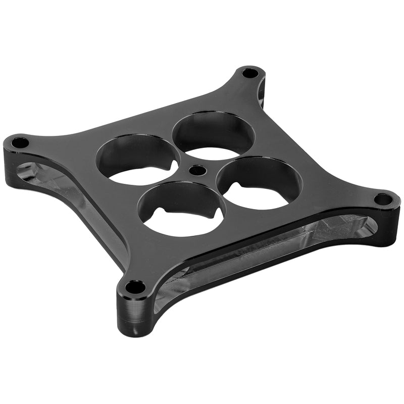 Proflow Carburettor Spacer, Aluminium Black Anodised, 1 in. Thick, Tapered Combo, 4150 Square Bore