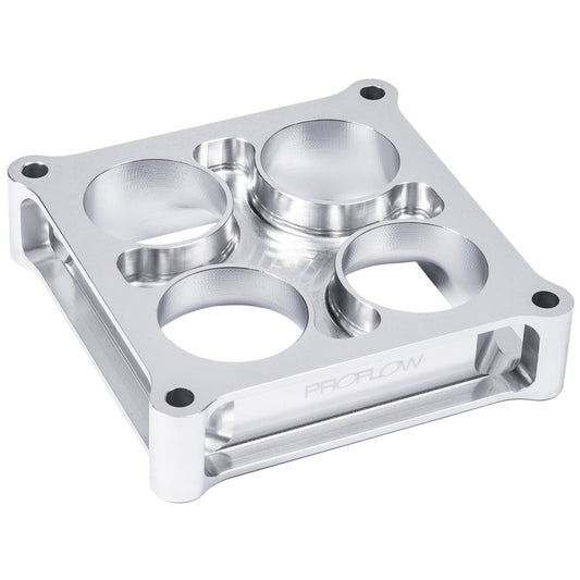 Proflow Carburettor Spacer, Aluminium, 1.5 in. Thick, Tapered Combo, 4500 Square Bore