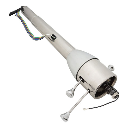 Proflow Universal Steering Column, Manual Collapsible Column, Stainless Tube  Chrome Honey Pot, 5 Position Tilt, 30" Long ,Kit