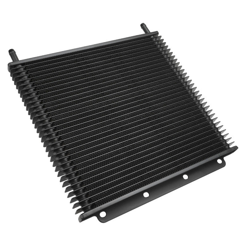 Proflow Transmission Oil Cooler, Tube & Fin, 280mm x 255mm x 19mm, 3/8in. Barb, Black