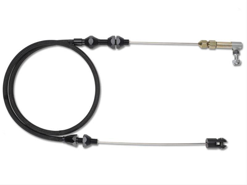 Proflow Throttle Cable, Braided Black Stainless Steel, 36 in. Long, Universal Kit