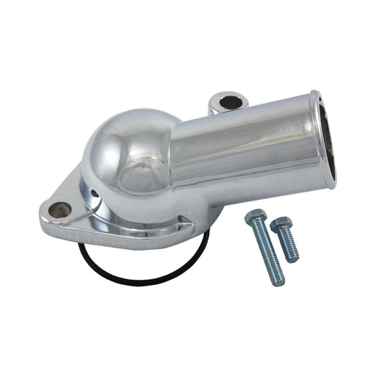 Proflow Aluminium Water Neck, For Chevrolet 20°  O'Ring Style Chrome