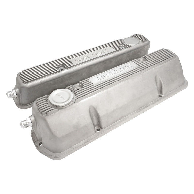 Proflow Aluminium Valve Covers, For Holden Commodore V8, VN-VT, Performance Style, Cast Aluminium, Natural, Set