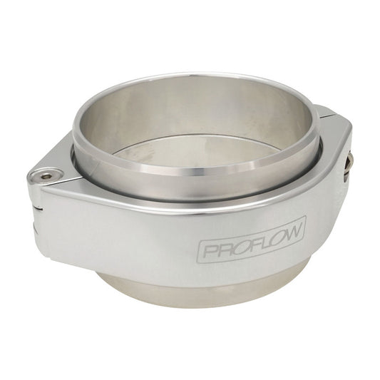 Proflow Intercooler Boost Clamp Coupler, 2.50'' Tubing, Billet Aluminium, Silver Anodised