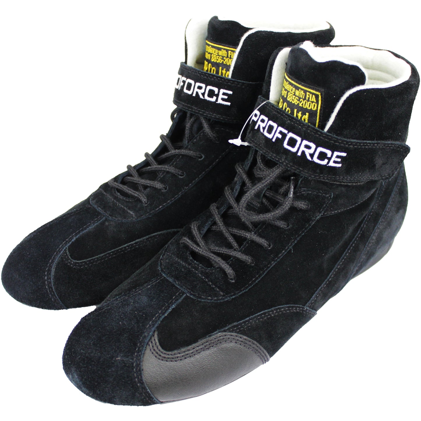 Proforce Driving Shoes, FIA, High-top, Nomex Suede Outer, Black, Men's Size 12, Pair