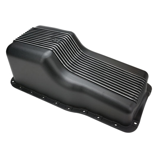 RTS Oil Pan, Cast Aluminum, Machined Finned, Black 4 qt., SB For Ford 289, 302 W