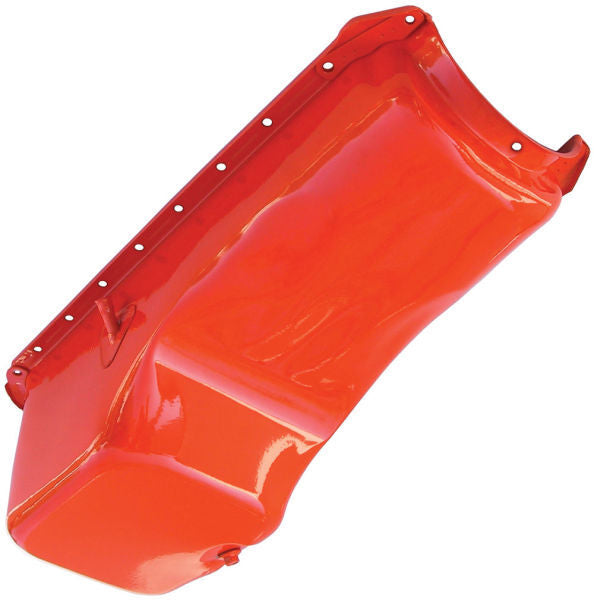 RTS Oil Pan Sump, Steel, OEM Style Painted Chev Orange, BB Chev Holden, 396-454, 65-90 Mark IV, Each