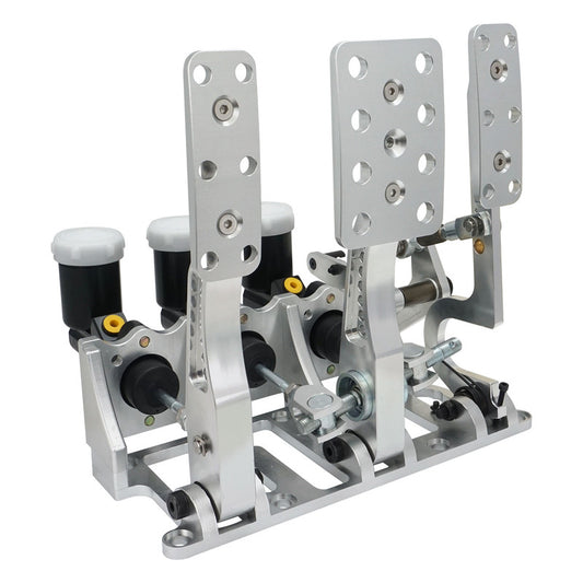 RTS Racing Hydraulic Pedals Box ,Lightweight  Aluminium, Floor Mount, Brake, Clutch, Accelerator pedal with Cylinders, Kit