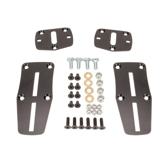 RTS Engine Mounts Aluminium, Motor Mount Plate, Bolt-In, LS Conversion, Adjustable, Black Powder coated, Pair