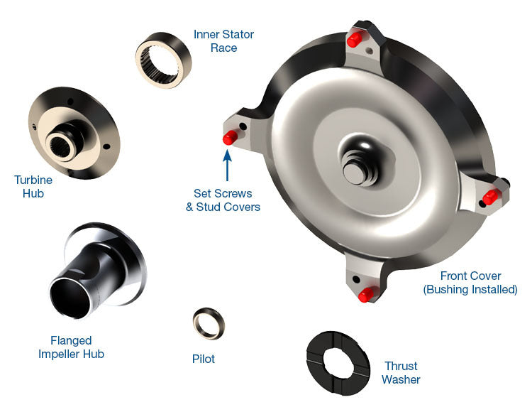 RTS Billet Converter Kit 10in.Ford, C4 , Dual Bolt Circle, Each