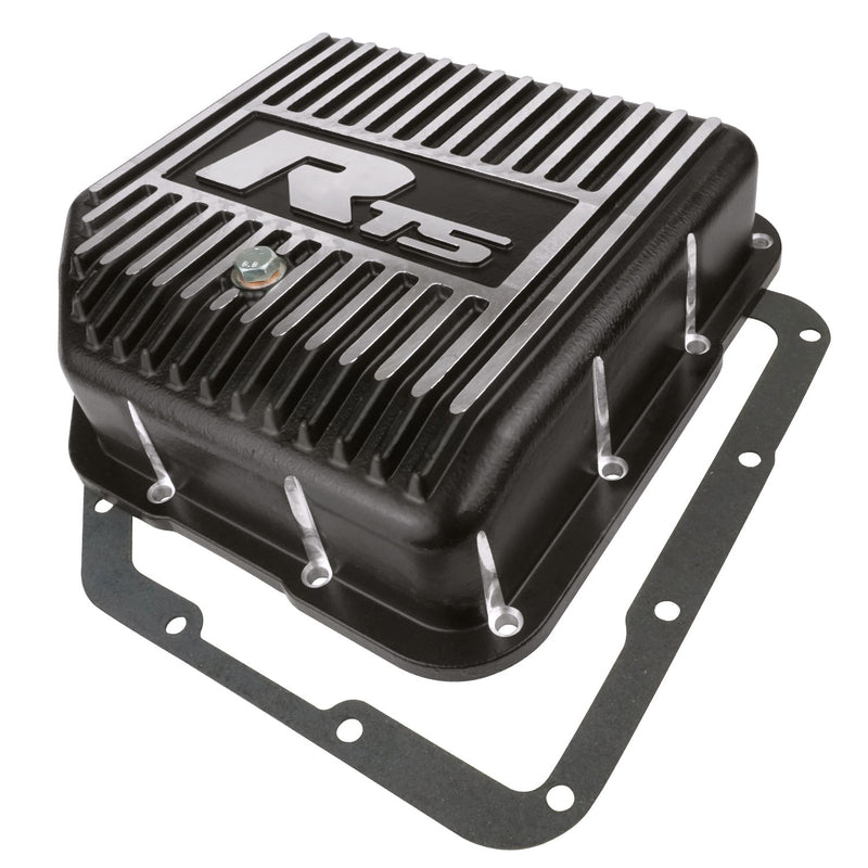 RTS Transmission Pan, Deep, Aluminium, Finned Black Powdercoat, GM, TH350, Kit